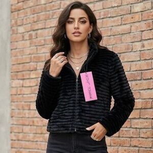 Betsey Johnson Black Teddy Jacket